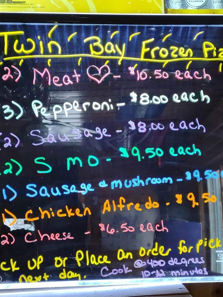 Twin Bay Resort - Tomahawk, WI menu_pic
