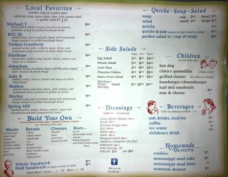 Mary Ann's Deli - Fairhope, AL menu_pic