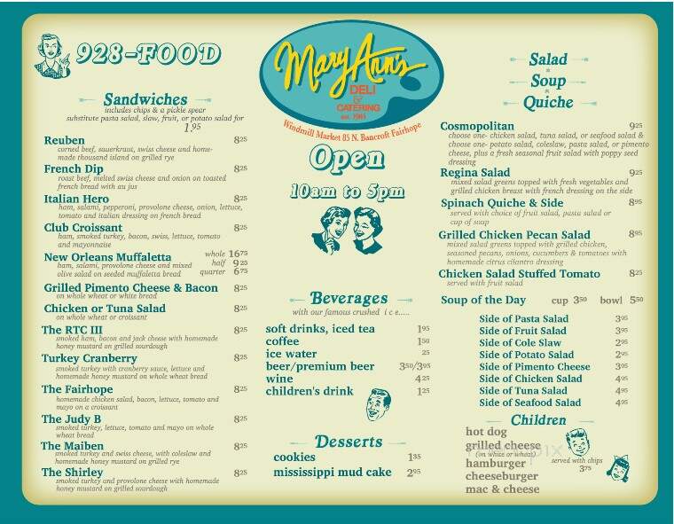 Mary Ann's Deli - Fairhope, AL menu_pic