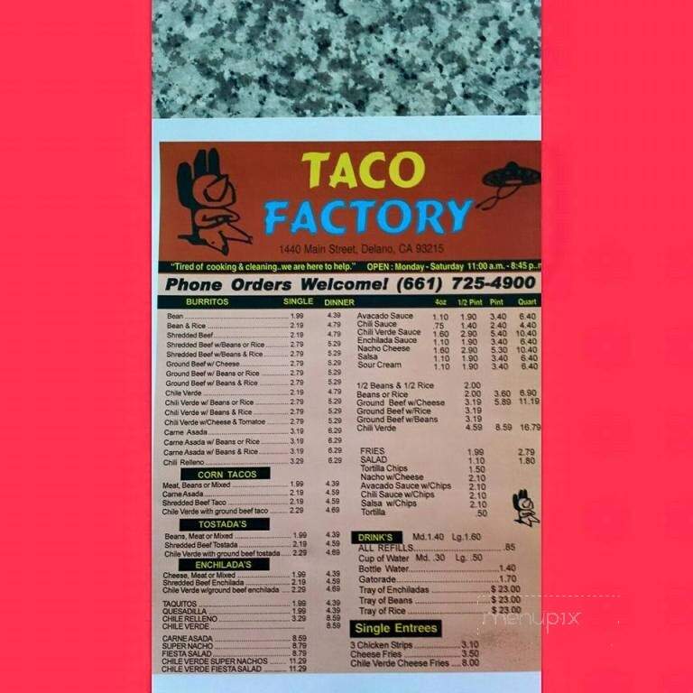 Taco Factory - Delano, CA
