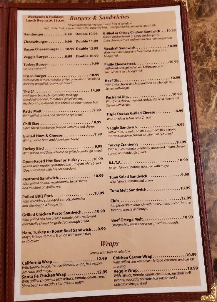 Mountain Top Cafe - Phelan, CA menu_pic