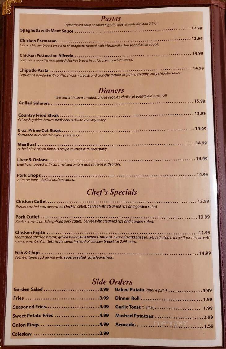 Mountain Top Cafe - Phelan, CA menu_pic