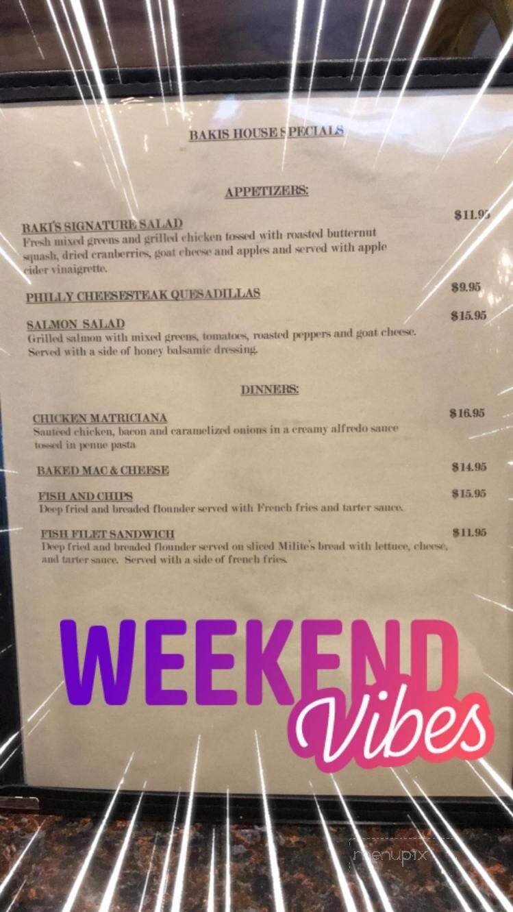 Baki's Pizzeria - Prospect, CT menu_pic