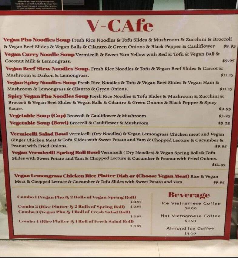 V Cafe - New Westminster, BC menu_pic