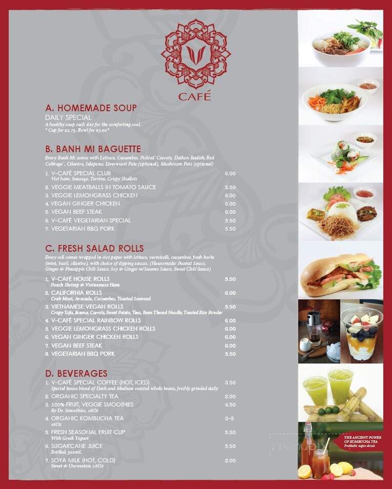 V Cafe - New Westminster, BC menu_pic