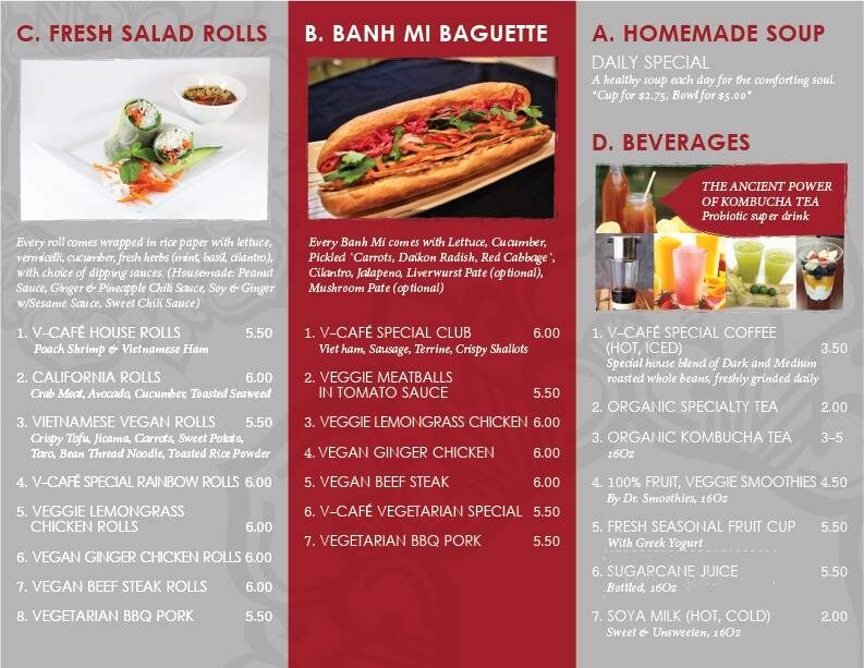 V Cafe - New Westminster, BC menu_pic