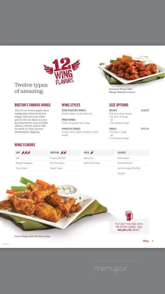 Boston's Restaurant & Sports Bar - Casa Grande, AZ menu_pic
