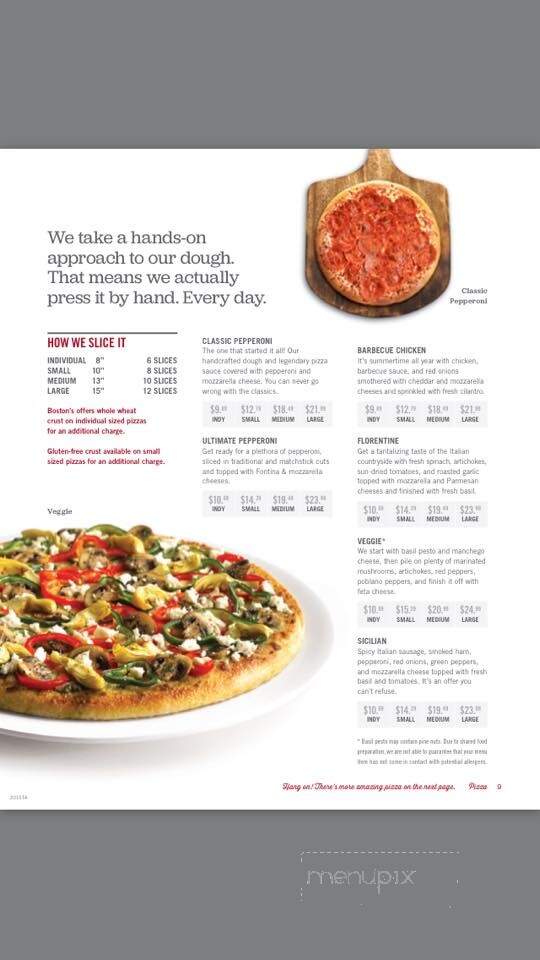 Boston's Restaurant & Sports Bar - Casa Grande, AZ menu_pic