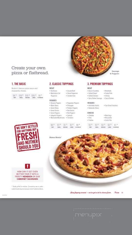 Boston's Restaurant & Sports Bar - Casa Grande, AZ menu_pic