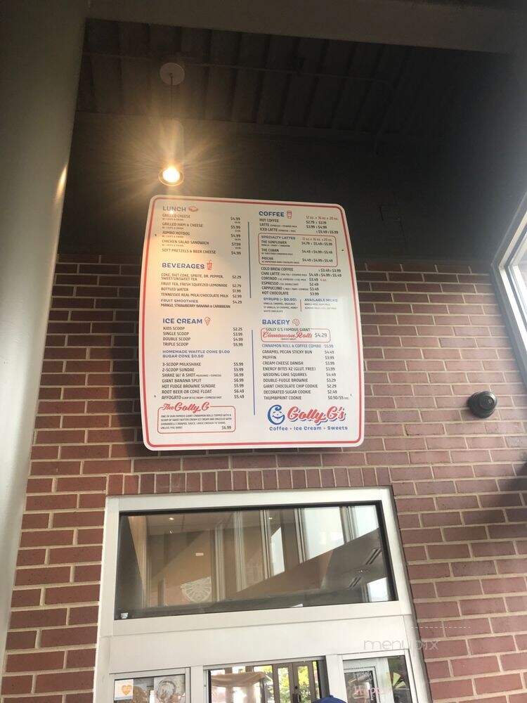 Golly G's - Clarksville, TN menu_pic