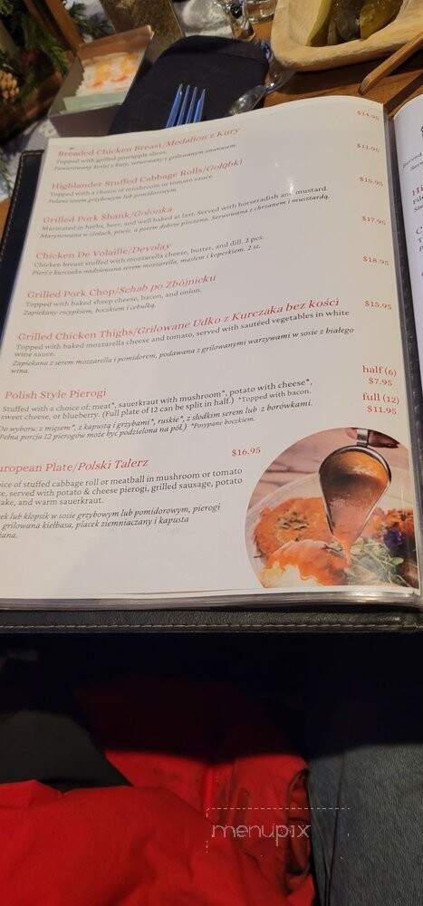 Highlander House Restaurant & Bar - Palos Heights, IL menu_pic