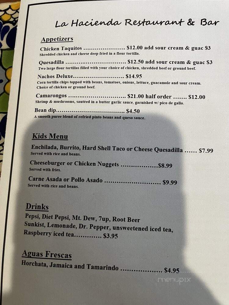 La Hacienda - Quincy, WA menu_pic