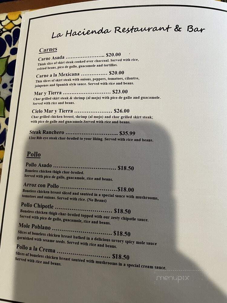 La Hacienda - Quincy, WA menu_pic