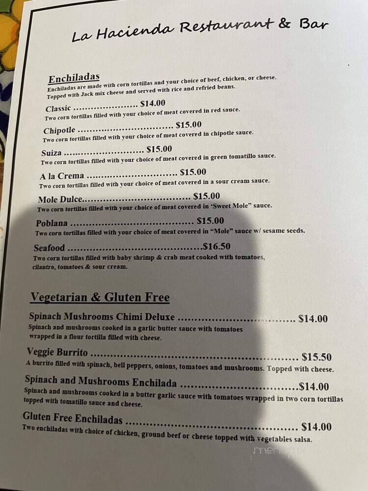 La Hacienda - Quincy, WA menu_pic