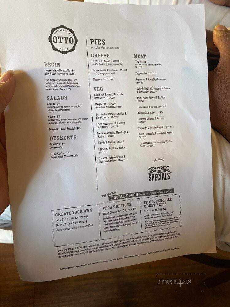 Otto Pizza - Saco, ME menu_pic