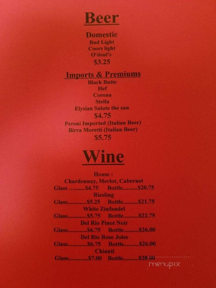 Giannelli's a Taste of Italy - Grants Pass, OR menu_pic