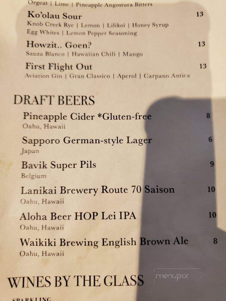 GOEN Dining + Bar - Kailua, HI menu_pic