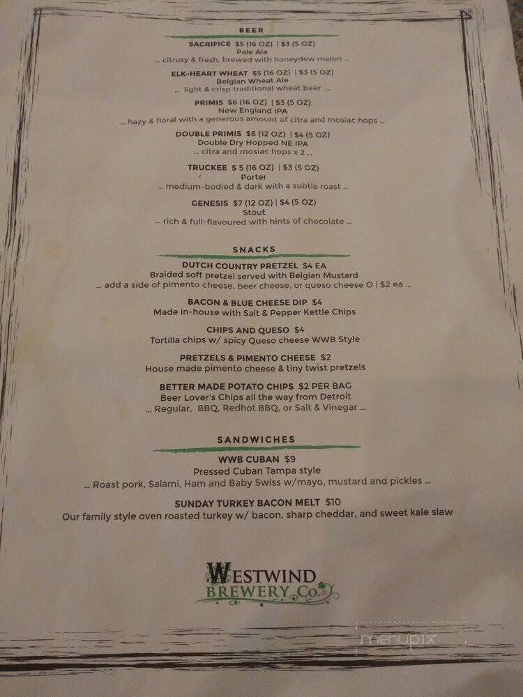 Westwind Brewery - Elkhart, IN