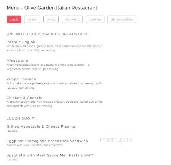 Olive Garden - Catoosa, OK menu_pic