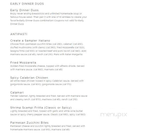 Olive Garden - Catoosa, OK menu_pic
