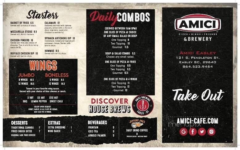 Amici Easley - Easley, SC menu_pic