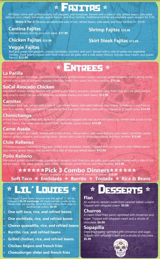 Cantina Louie - Palm Coast, FL menu_pic
