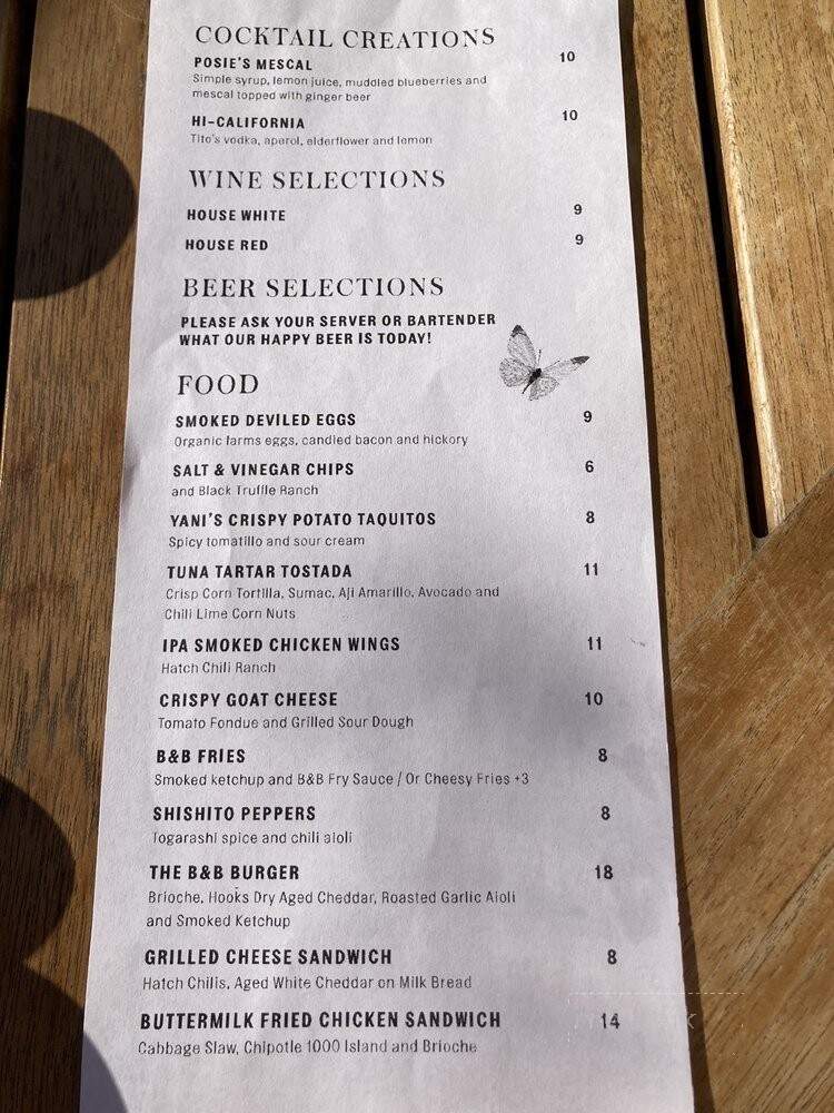 Bull & Butterfly - Playa Vista, CA menu_pic