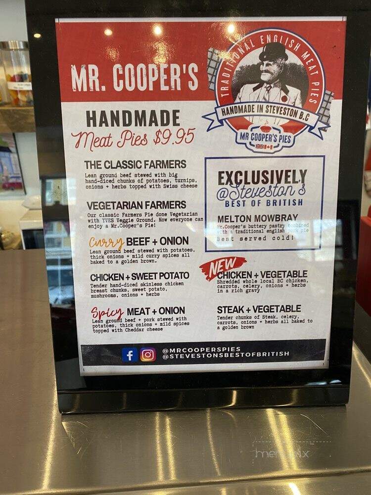 Steveston's Best of British - Richmond, BC menu_pic