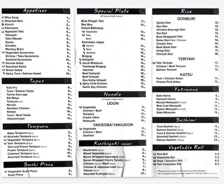 Sushi Langford Belmont - Langford, BC menu_pic