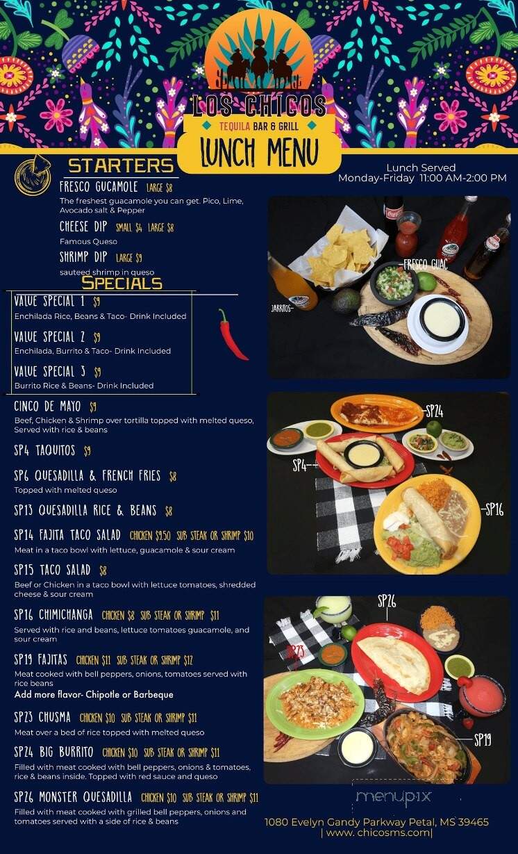Los Chicos Tequila Bar & Grill - Petal, MS menu_pic