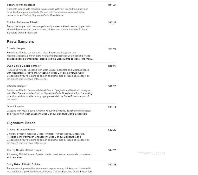 Fazoli's - Mary Esther, FL menu_pic