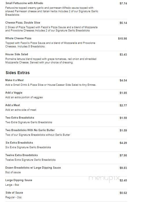 Fazoli's - Mary Esther, FL menu_pic