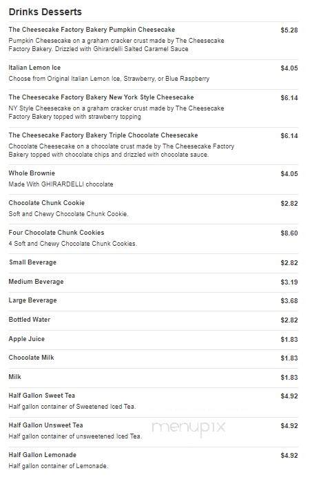 Fazoli's - Mary Esther, FL menu_pic