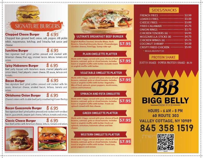 Bigg Belly - Valley Cottage, NY menu_pic