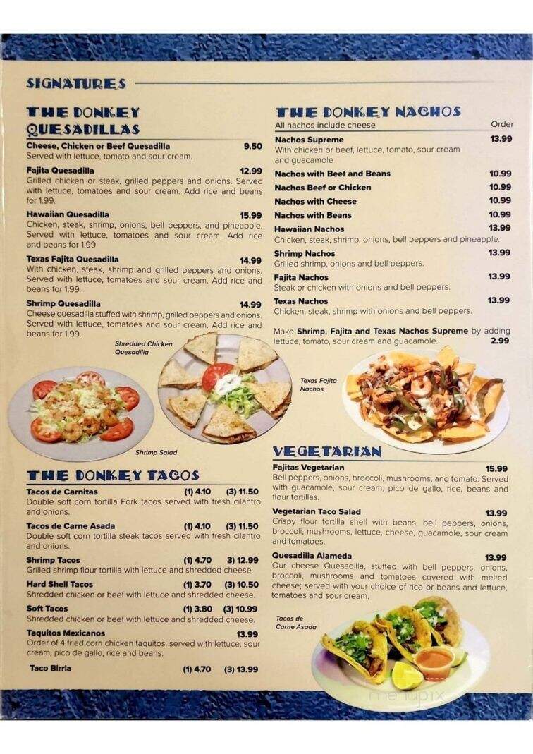 Little Donkey - Carrollton, GA menu_pic