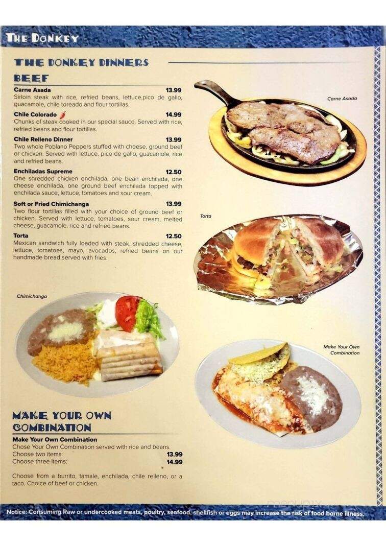 Little Donkey - Carrollton, GA menu_pic