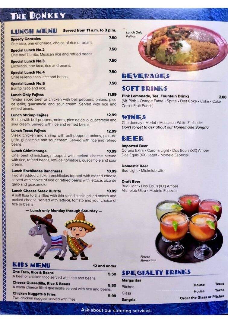 Little Donkey - Carrollton, GA menu_pic