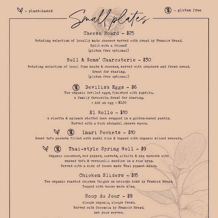 Mateada - Salt Spring Island, BC menu_pic
