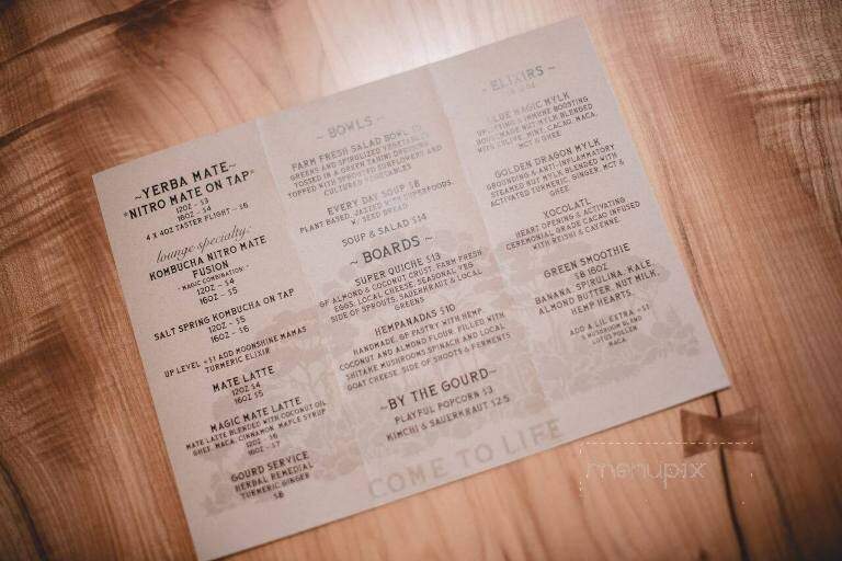 Mateada - Salt Spring Island, BC menu_pic