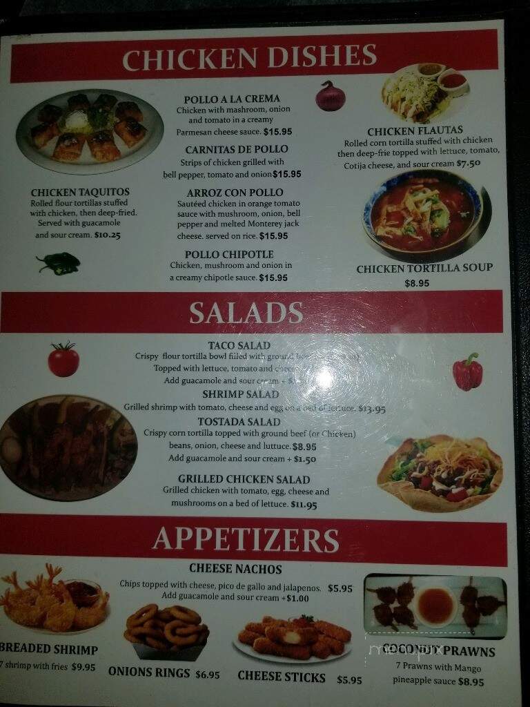 El Paraiso - Bridgeport, WA menu_pic