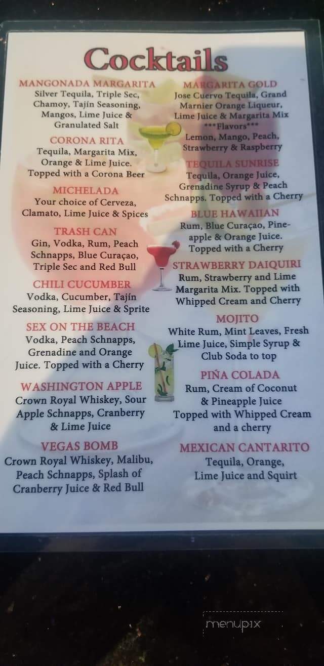 El Paraiso - Bridgeport, WA menu_pic