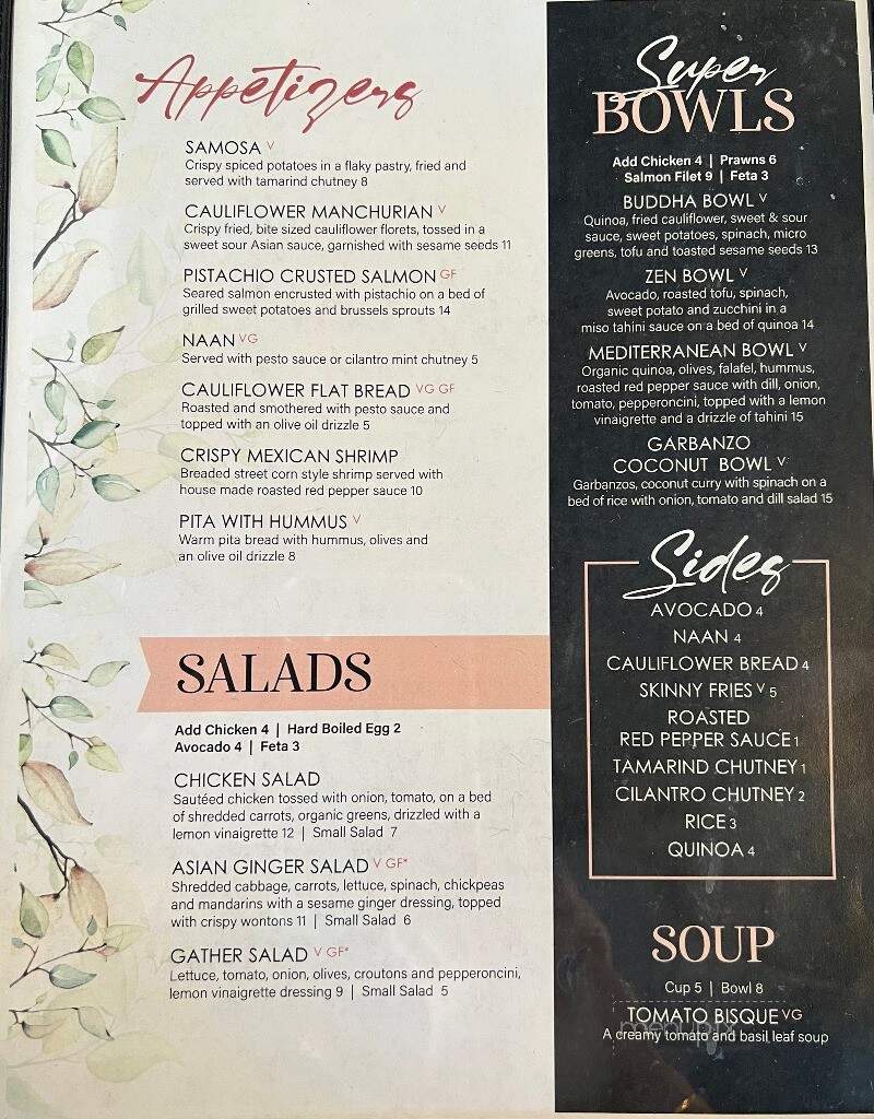 Gather Cafe Bistro Bar - Talent, OR menu_pic