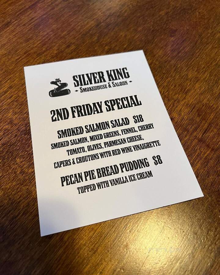 Silver King Smokehouse & Saloon - Superior, AZ menu_pic