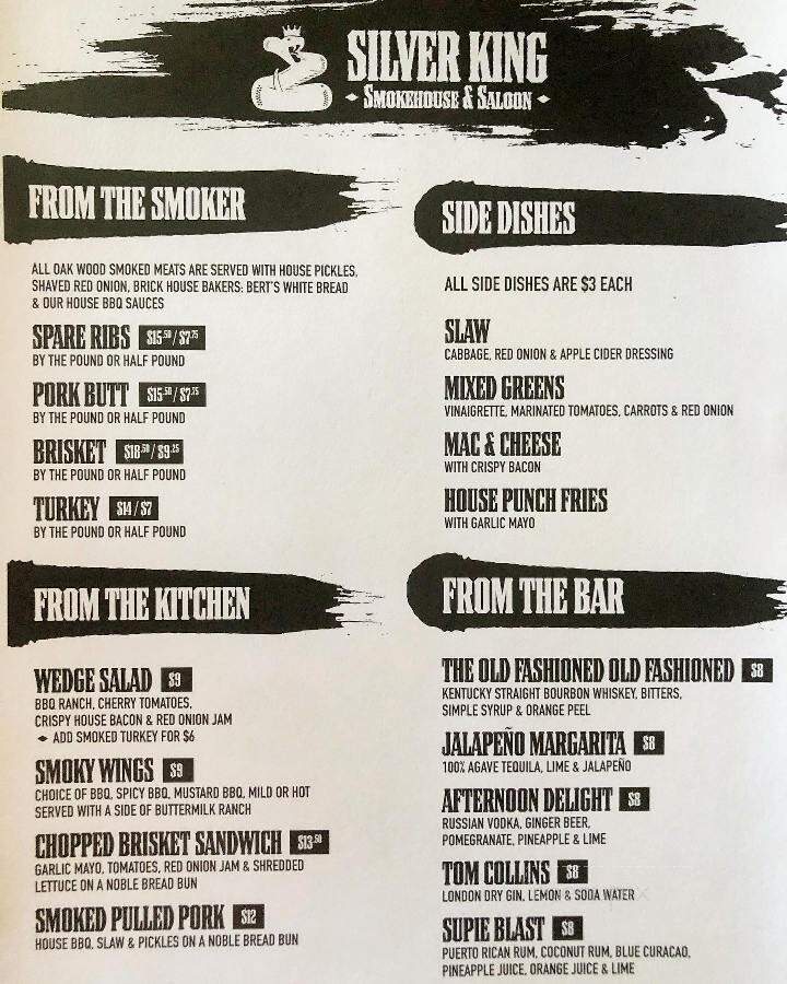Silver King Smokehouse & Saloon - Superior, AZ menu_pic