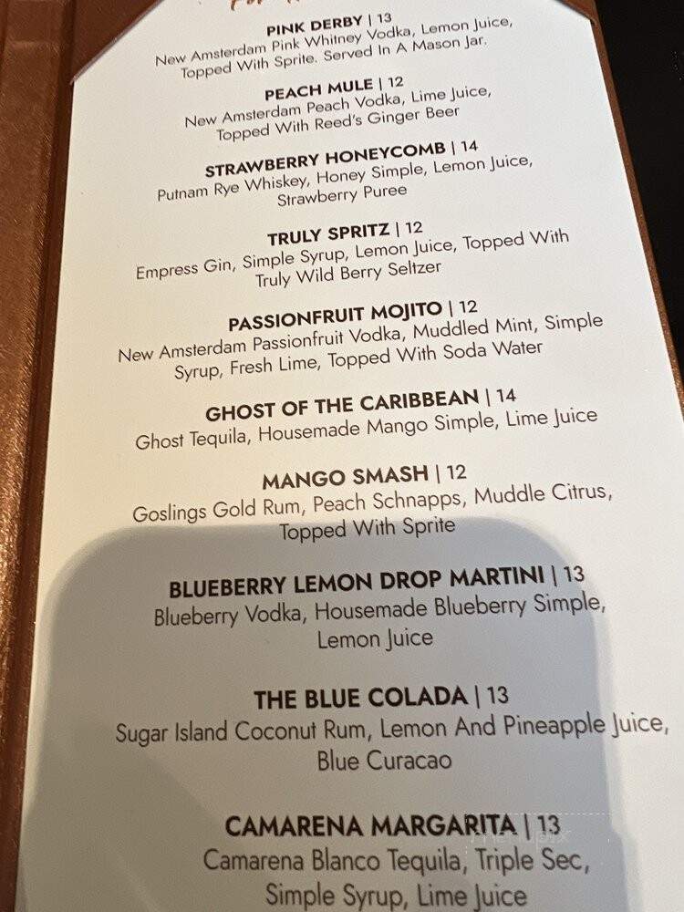 110 Grill - Southington, CT menu_pic