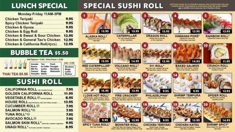 Asian Table - Kent, WA menu_pic