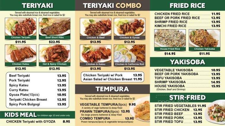 Asian Table - Kent, WA menu_pic