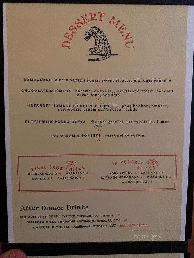 Wilder - Philadelphia, PA menu_pic