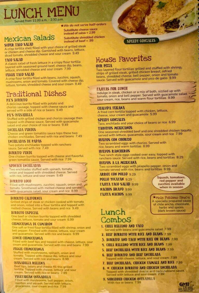 Little Mexico - Crawfordsville, IN menu_pic