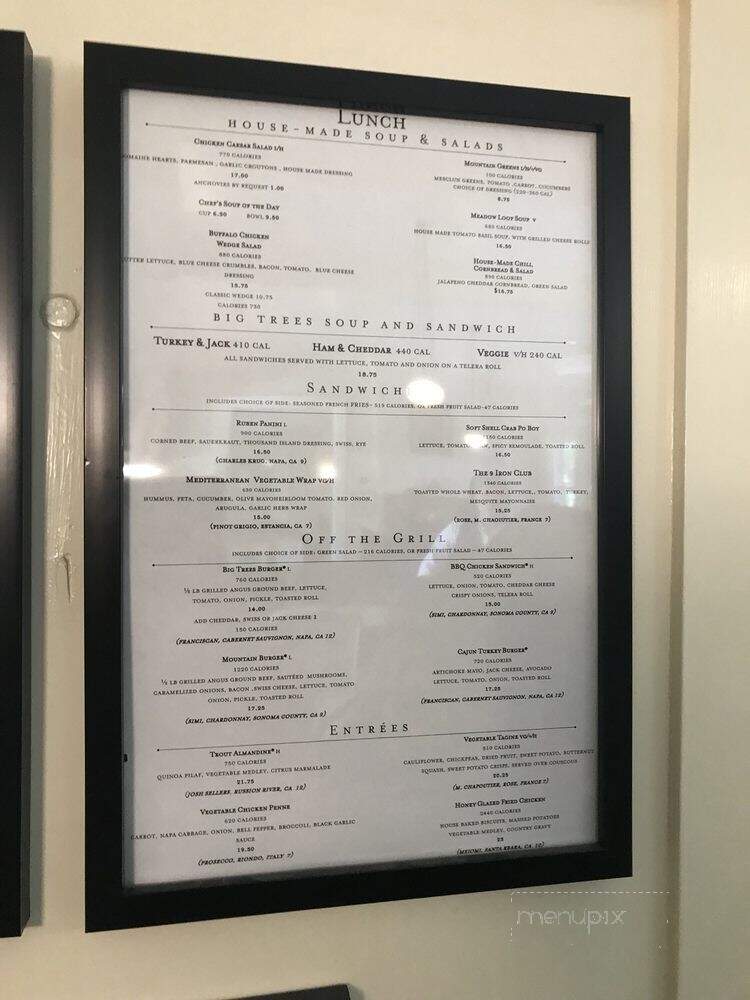 Wawona Dining Room - Wawona, CA menu_pic